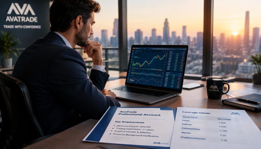 Conto professionale AvaTrade requisiti e leva finanziaria